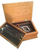 Click to enlarge image Jewelry Box with Removable Shelf - Jewelry Box with Removable Tray - Great to be given as a Graduation Gift.