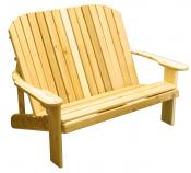 Click to enlarge image Love Seat for Two - Adirondack Loveseat - Designed for love birds with room for two to curl up!