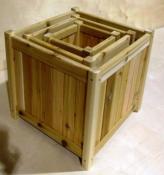 Click to enlarge image Small, Medium and Large Western Red Cedar Boxes - Western Red Cedar Planter Boxes - Square and Rectangular Planter Boxes!